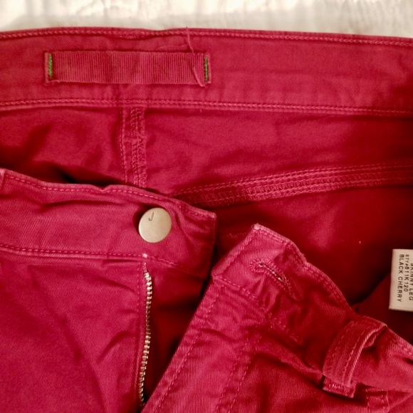 J Brand Womens Red Skinny Jeans Size 30 Red Solid - Good Condition - Picture 6 of 8